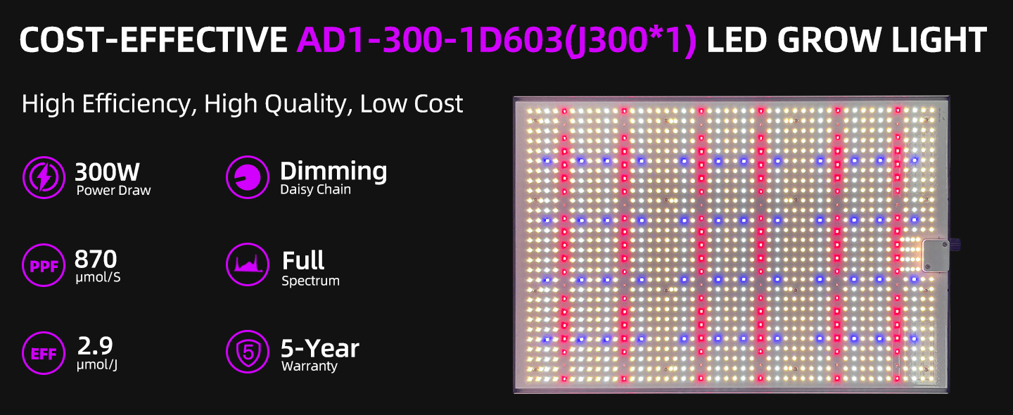 300W LED Quantum Board Grow Light-AD1-300-1D603(J3001)