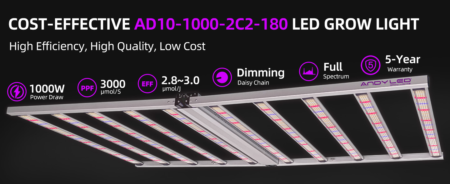 1000W 4x6ft LED Grow Light-AD10-1000-2C2-180