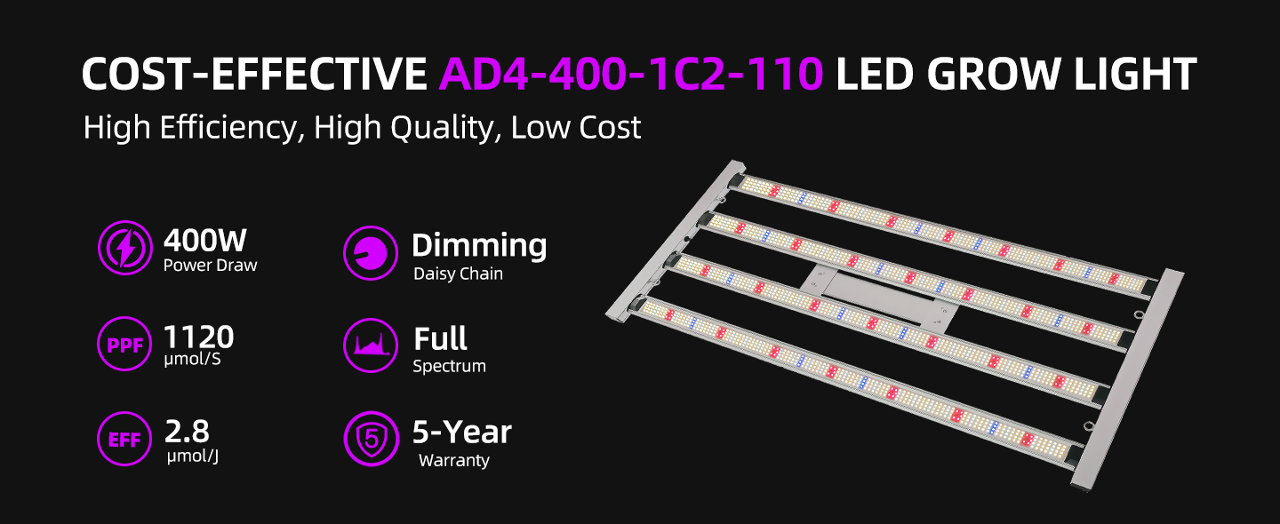 400W 4x2ft LED Grow Light-AD4-400-1C2-110