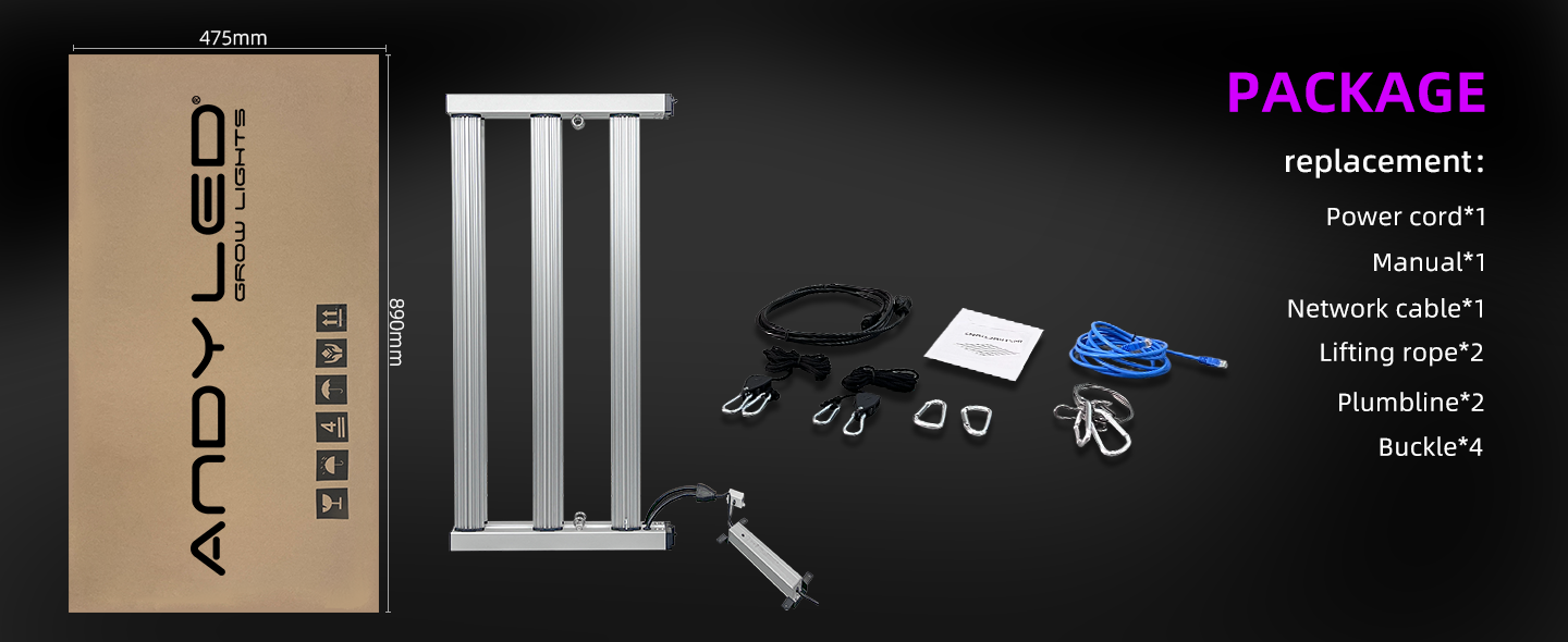 500W 3x3ft LED Grow Light-AD6W-500W-2D422-084