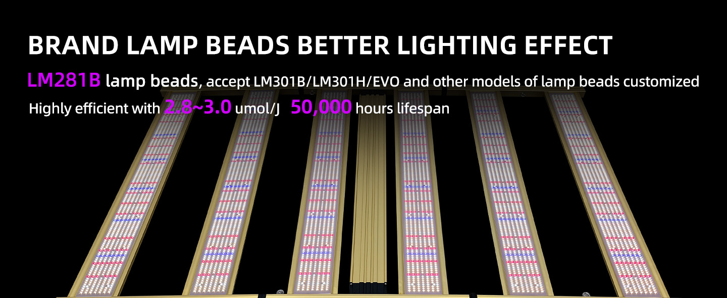 1200W 6 Bar 4x6ft Wide Full Spectrum LED Grow Lights-AD6-1200-3AI3-180